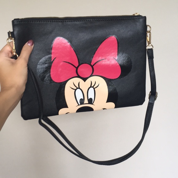 Disney Minnie Mouse Bow Clutch Shoulder Bag - Picture 5 of 7